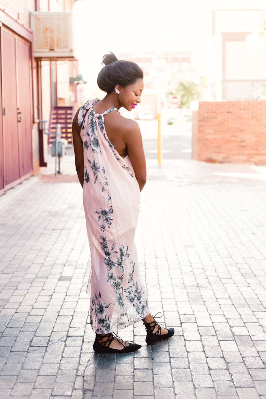 chiffon maxi dress