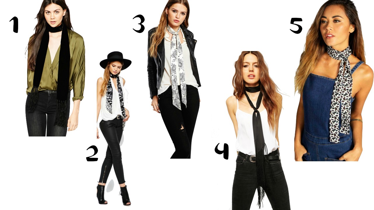 how to wear the skinny scarf
