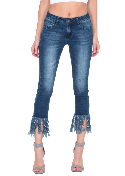 Frayed To Slay Cropped Jeans