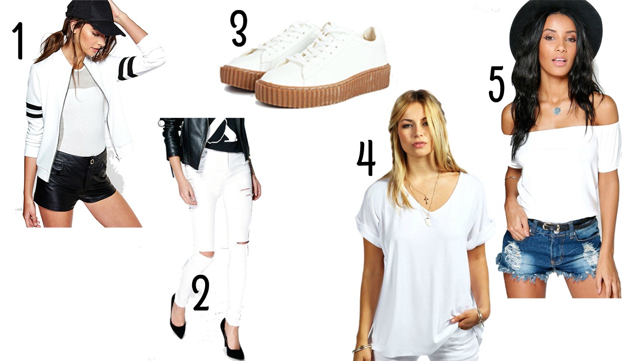 white boohoo clothes for wimbledon